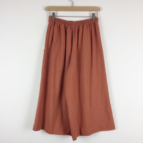 Vintage wide leg culottes palazzo cropped Capri - Picture 2 of 6